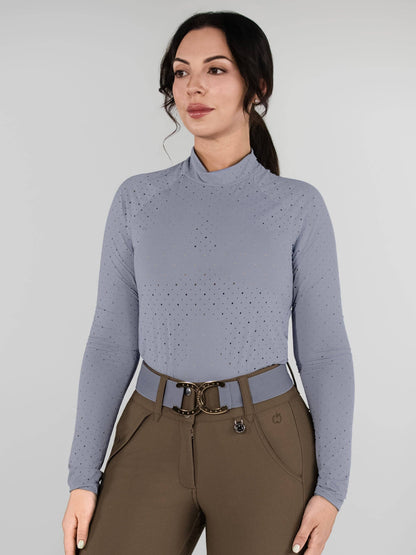 Dapplebay Aircut Mock Neck LS Top-Moonrise: Moonrise / M