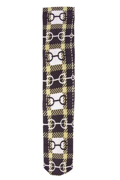AWST Int'l Snaffle Bit Plaid Socks: Tan