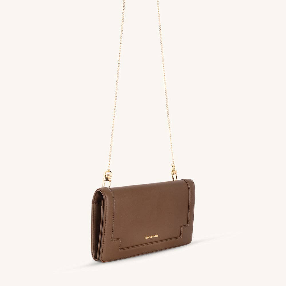 Mira & Moss Delphine Crossbody Bag - Chocolate Latte: CHOCLATE LATTE