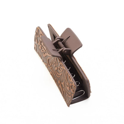 High Vista Hair Comb Clip In Turquoise: Hand-Tooled