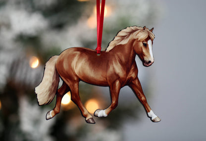 Dark Flaxen Chestnut Finnhorse Ornament Christmas Decoration
