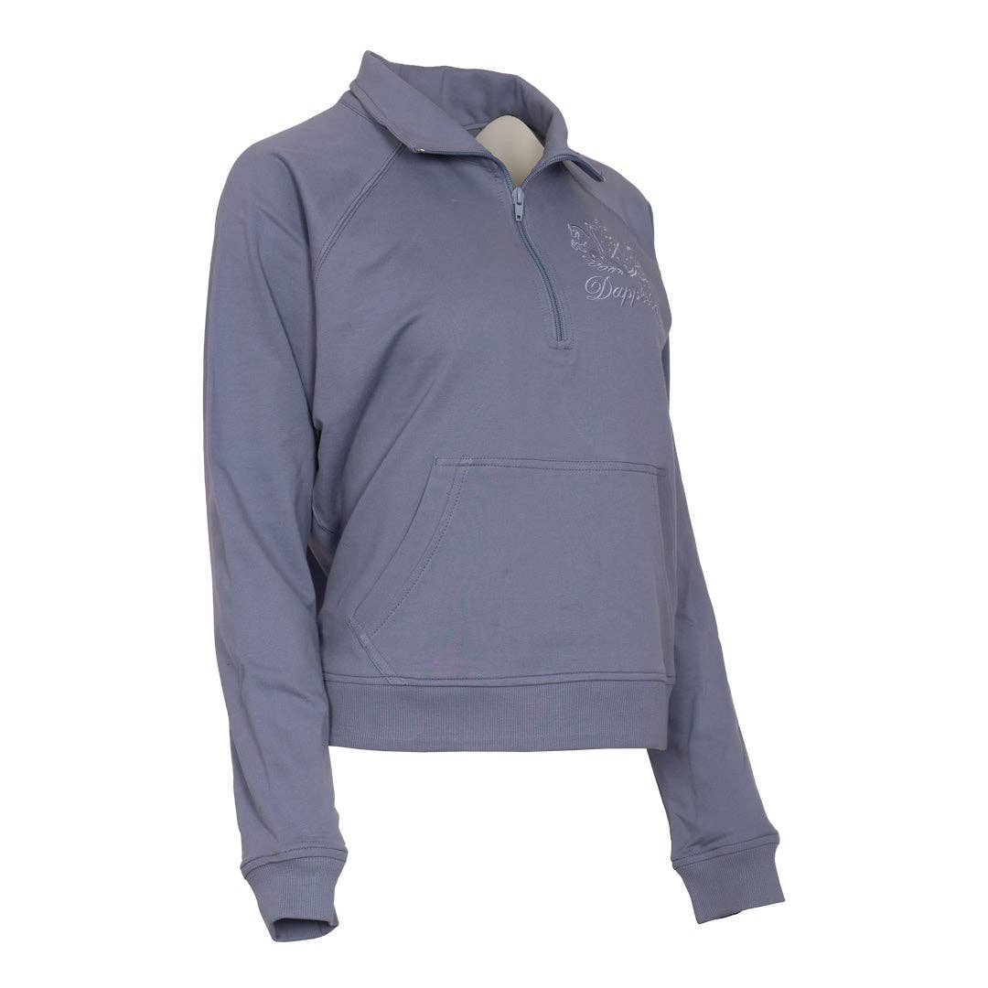 Dapplebay Crest 1/2 Zip French Terry Sweatshirt: Ballet Pink / M