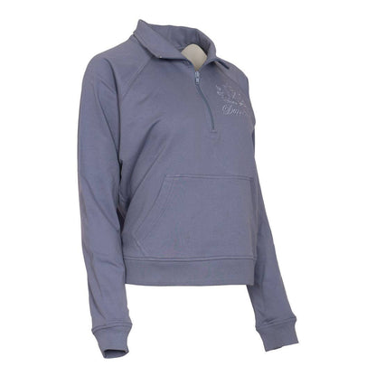 Dapplebay Crest 1/2 Zip French Terry Sweatshirt: Ballet Pink / M