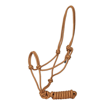 TuffRider Rugged Rope Halter with matching lead: Blue / Horse