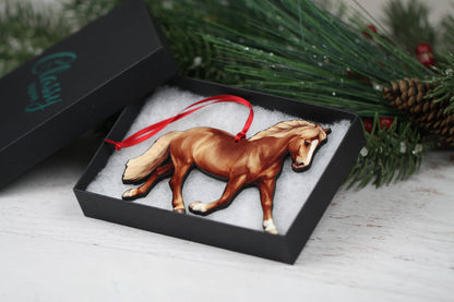 Dark Flaxen Chestnut Finnhorse Ornament Christmas Decoration