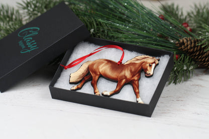 Dark Flaxen Chestnut Finnhorse Ornament Christmas Decoration