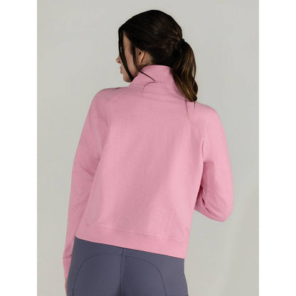 Dapplebay Crest 1/2 Zip French Terry Sweatshirt: Ballet Pink / M