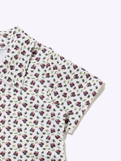 Corn Field Boy Collar Shirt: 3t