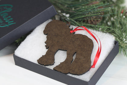 Black Tobiano Gypsy Cob Horse Christmas Ornament Decoration