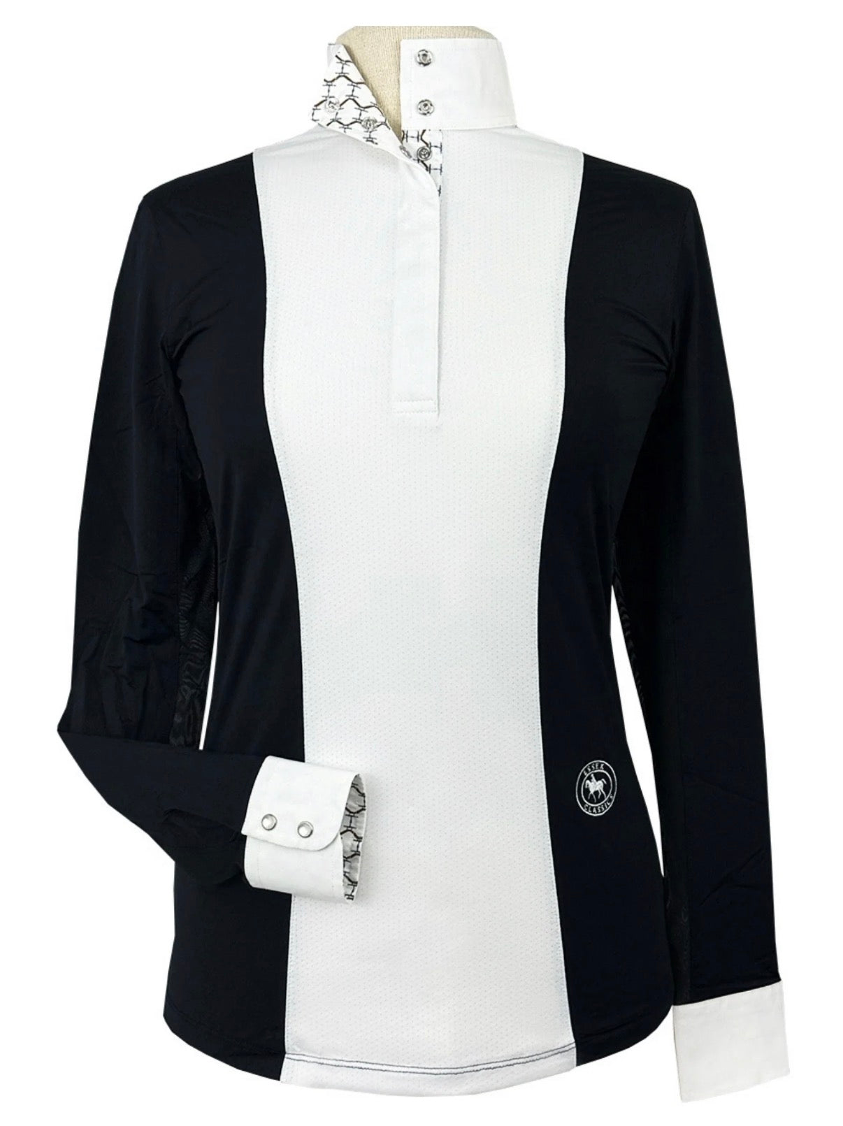 Essex Classics Ladies Luna Talent Yarn Luna II Blue Long Sleeve Performance Show Shirt Bits & Reins