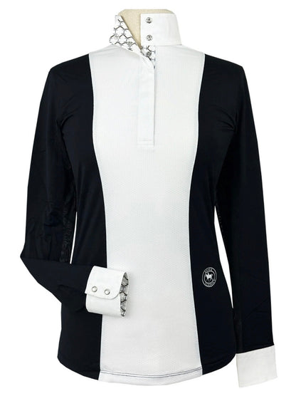 Essex Classics Ladies Luna Talent Yarn Luna II Blue Long Sleeve Performance Show Shirt Bits & Reins