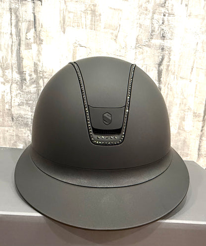 Helmet V2 Miss Matt - Matt - 356 Swarovski Crystal - 5 Jet Hemitite Darkline - Blazon Matt - Samshield Custom 2.0 - MS356M5