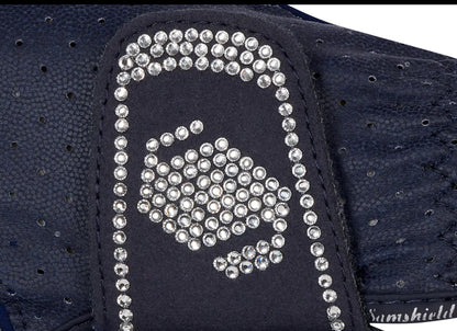 Gloves Samshield Riding Show V Skin Swarovski Jumper Riding Glove Black