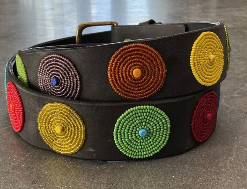 Belt TKC Rainbow Disc Belt in Standard Width- The Kenyan Collection