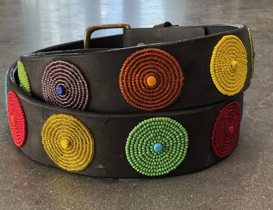 Belt TKC Rainbow Disc Belt in Standard Width- The Kenyan Collection