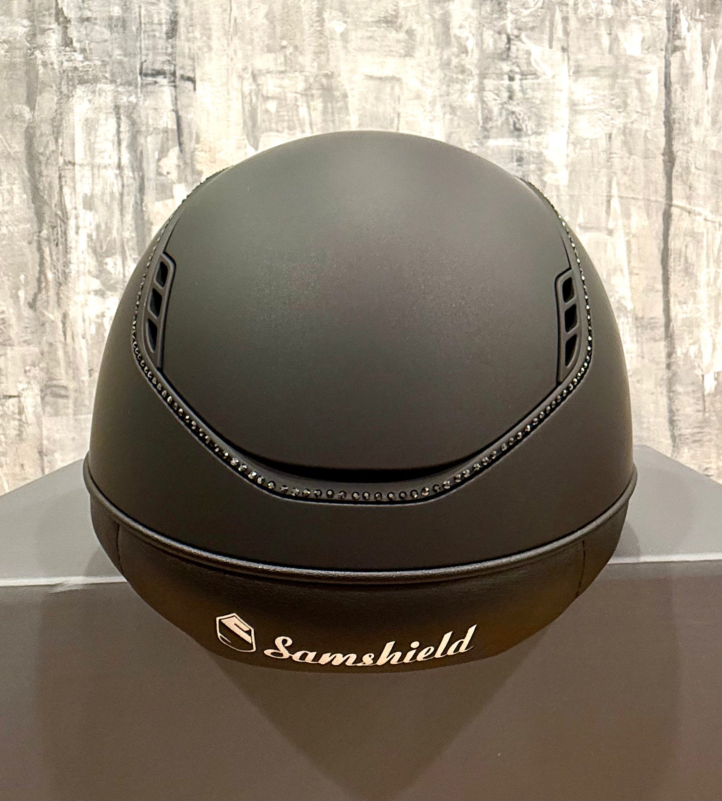 Helmet V2 Miss Matt - Matt - 356 Swarovski Crystal - 5 Jet Hemitite Darkline - Blazon Matt - Samshield Custom 2.0 - MS356M5