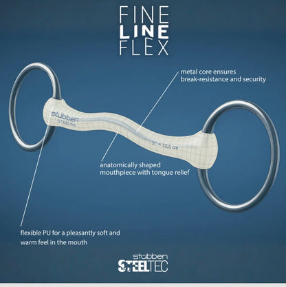 Bit D-Ring Stubben Fine Line Flex Anatomic Mouth 16mm