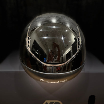 Helmet V2 Miss Glossy - Glossy - Chrome Rails & Black Chrome Blazon -  Samshield Stock 2.0 - MSGBC