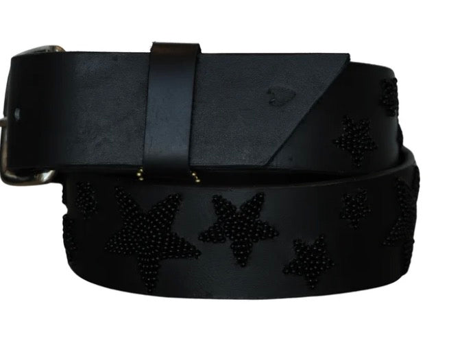 Belt TKC Black Stars Belt in Standard Width- The Kenyan Collection