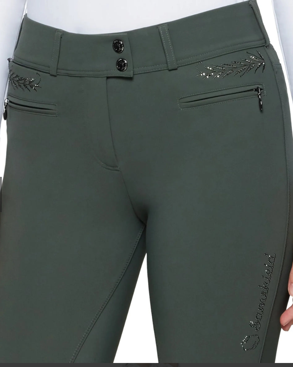 Samshield Ladies Capucine Premium Swarovski Crystal Breech Dark Forest
