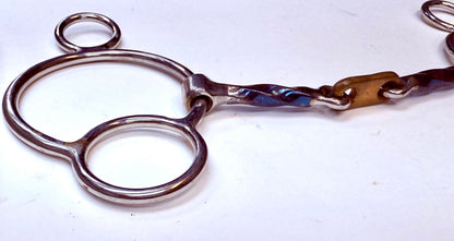Bit Gag Nelson 1 1/2 Ring Slow Twist Dr. Bristol Copper  Avanti Italia Blue