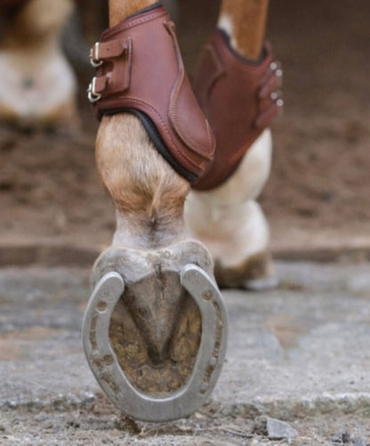 EQUIFIT T-Boot Luxe™ Hind Boot - ImpacTeq® Liner - Leather Equitation Brown Ankle Buckle