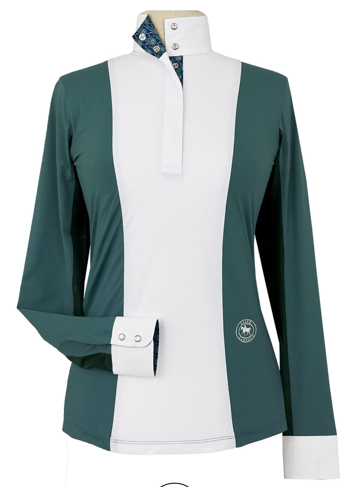Essex Classics Ladies Luna Talent Yarn Luna II Forest Green Long Sleeve Performance Show Shirt
