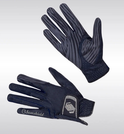 Gloves Samshield Riding Show V Skin Swarovski Jumper Riding Glove Black