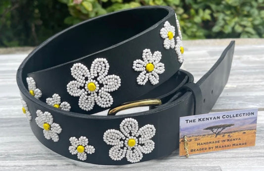 Belt TKC Daises Belt in Wide Width- The Kenyan Collection
