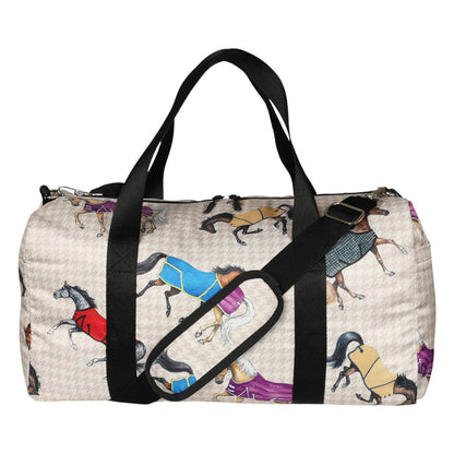 AWST Int'l Lila Horses in Blankets Gear Bag: Multi / STD