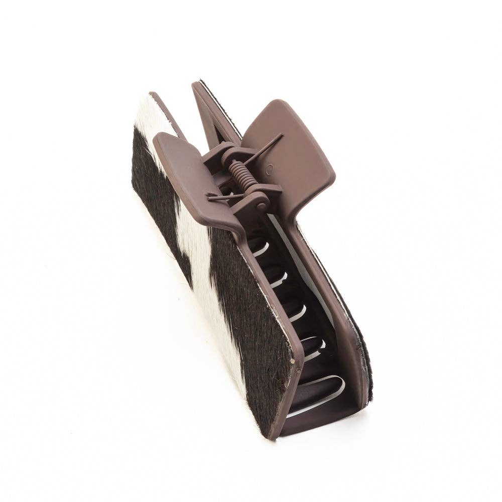 High Vista Hair Comb Clip In Dark Brown: Hand-Tooled