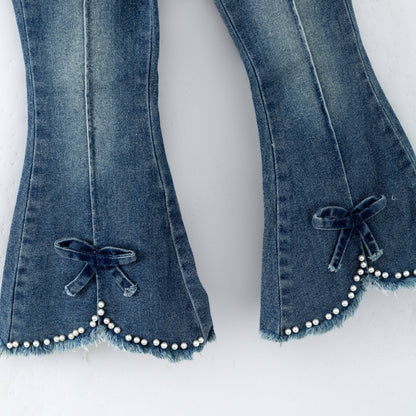 Pearl Denim Flares: 5/6yrs