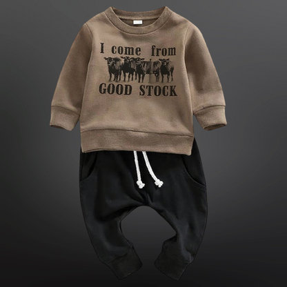 Good Stock Western Baby T-Shirt/Pants Set: 9-12 mo (80cm)