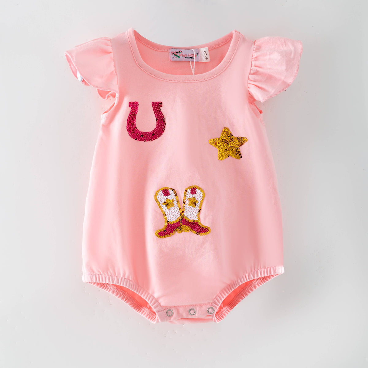 Wild West Sequin Baby Romper: 12/24 mo