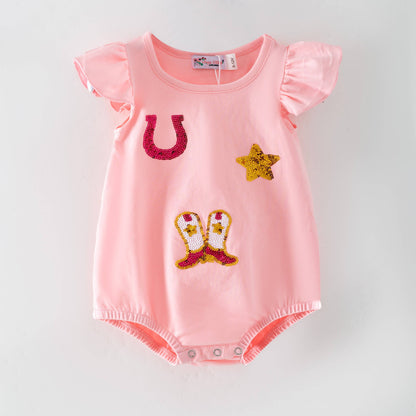 Wild West Sequin Baby Romper: 12/24 mo