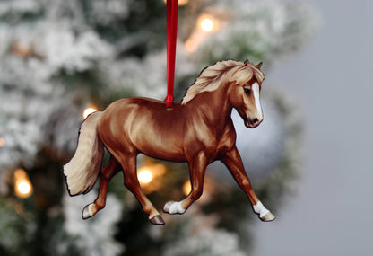 Dark Flaxen Chestnut Finnhorse Ornament Christmas Decoration
