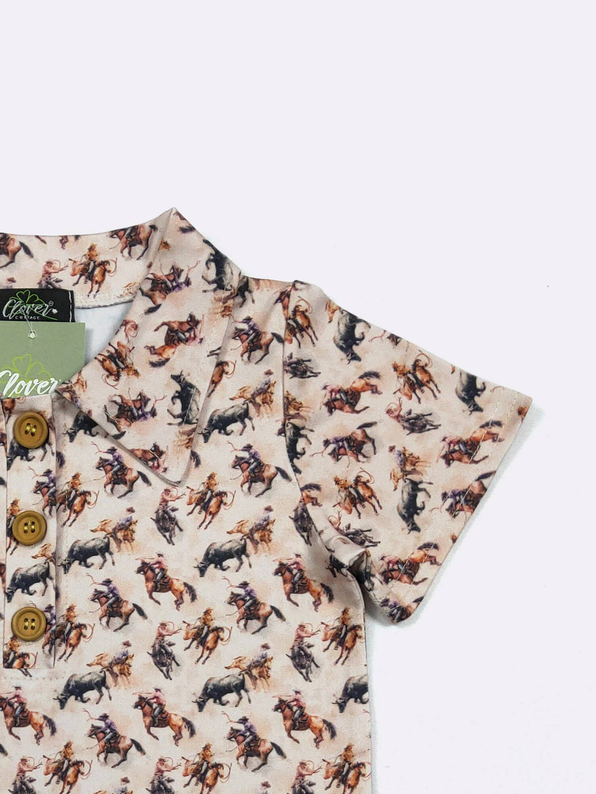 Roping Bulls Boy Collar Shirt: 9/10 yrs