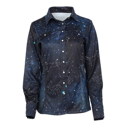 Dapplebay Midnight Constellation Western Top: Multi / XXL