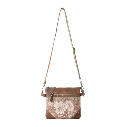 Inkwild Vintage Crossbody Bag for Women in rust with fringe detail: Rust