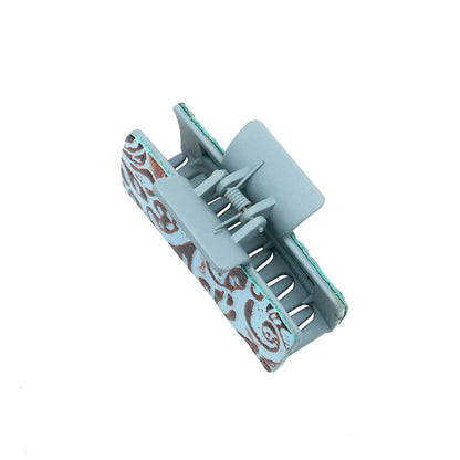 Cactus Bloom Ridge Hair Comb Clip: Black & White