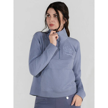 Dapplebay Crest 1/2 Zip French Terry Sweatshirt: Ballet Pink / M