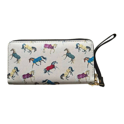 Awst Int'l Lila Horses In Blankets Clutch Wallet: STD