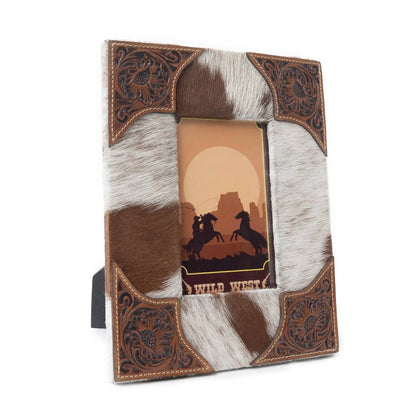 Tumbleweed Trail Photo Frame In Brown & White: Brown & White / SINGLE