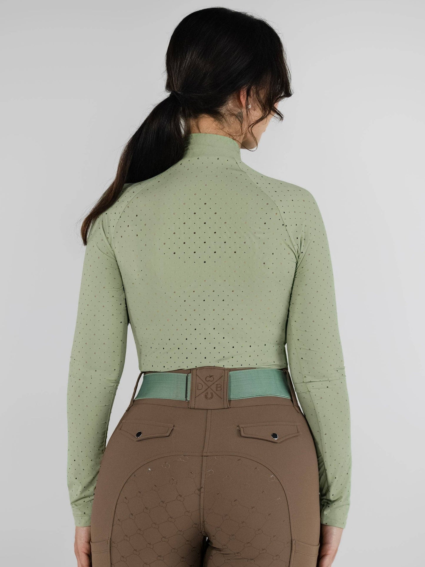 Dapplebay Aircut Mock Neck LS Top-Sage: SAGE / M