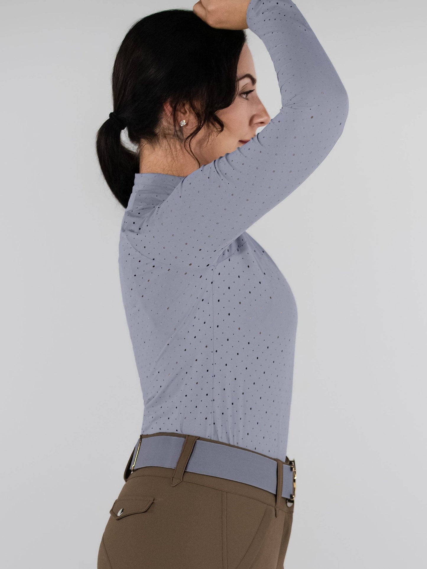 Dapplebay Aircut Mock Neck LS Top-Moonrise: Moonrise / M