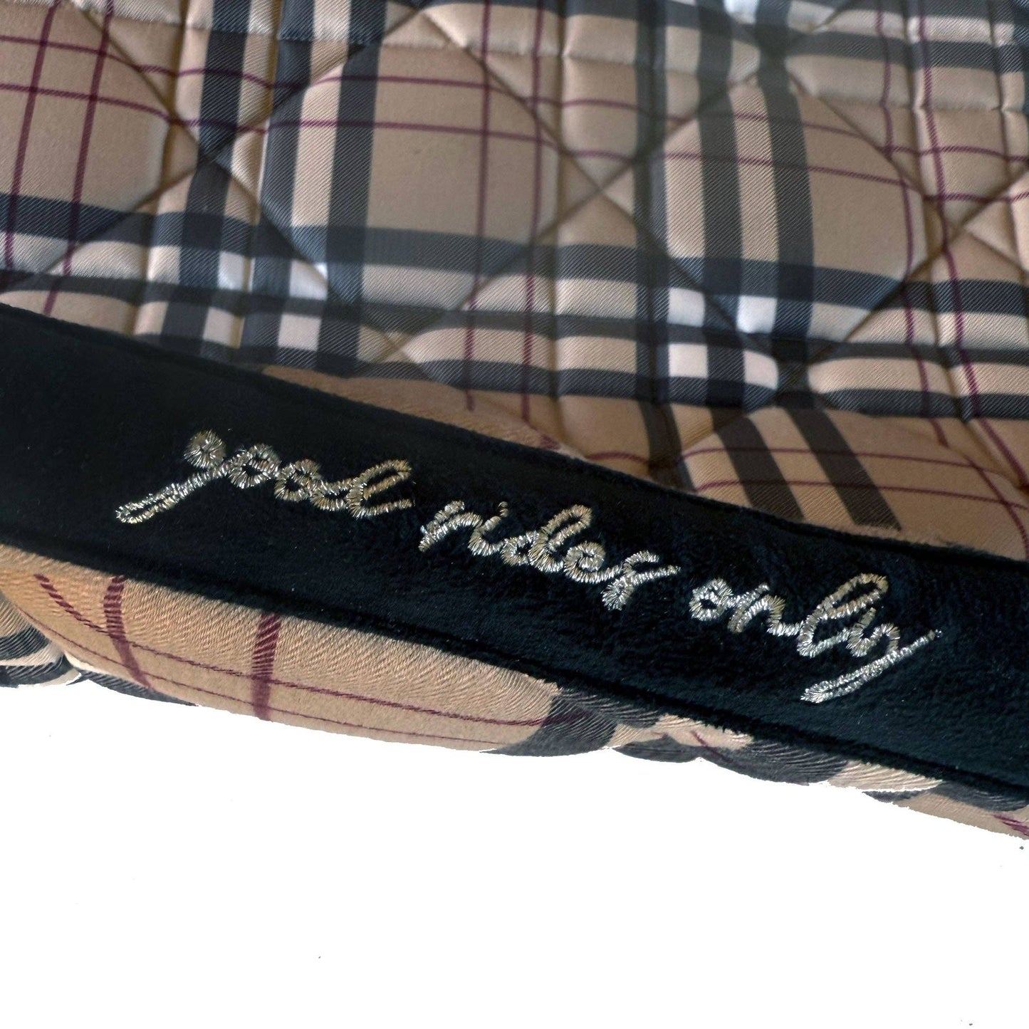 Dapplebay Holiday Plaid Pony Saddle Pad-Tan: Tan / Pony