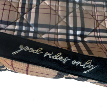 Dapplebay Holiday Plaid Pony Saddle Pad-Tan: Tan / Pony