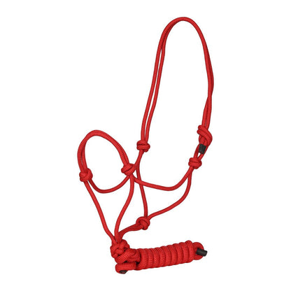 TuffRider Rugged Rope Halter with matching lead: Blue / Horse