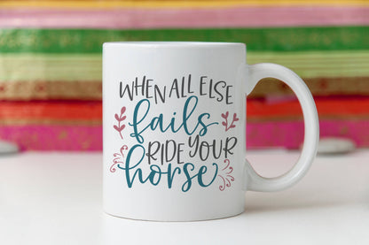 Horse Lover Mug, Horse Riding Coffee Cup, Gifts for Her: 15oz