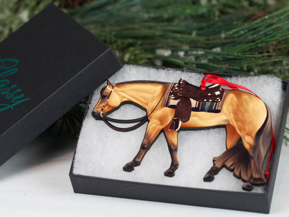 Buckskin Western Pleasure Horse Ornament Quarter Horse Gift